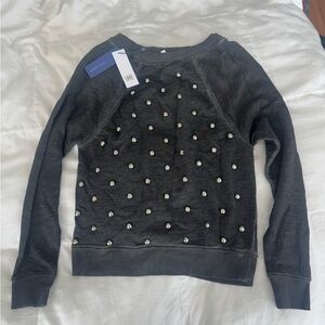 Rebecca Minkoff Gray Embellished Sweater